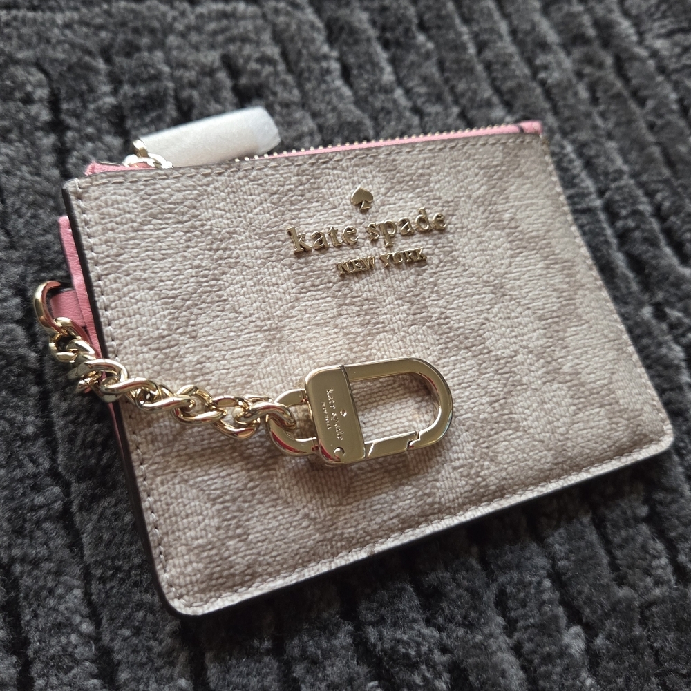 Kate Spade Flower Key Ring Card Holder NWT